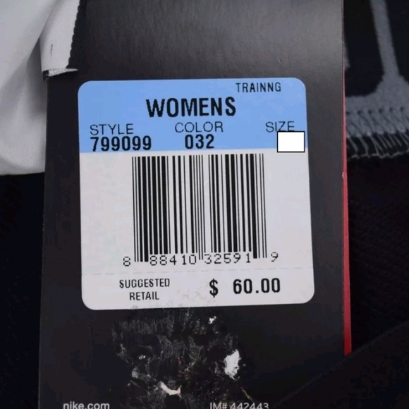 NWT Womens Nike Dri Fit Just Do It Capris 799099 032 black training pants logo M - Picture 6 of 6